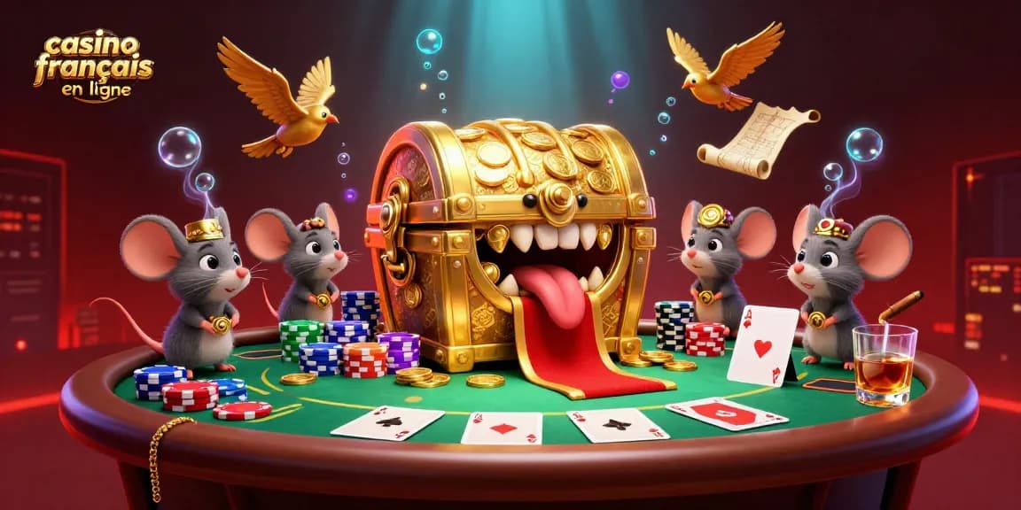 Découvrez des aventures riches au casino francais en ligne avec une illustration dynamique captivante.