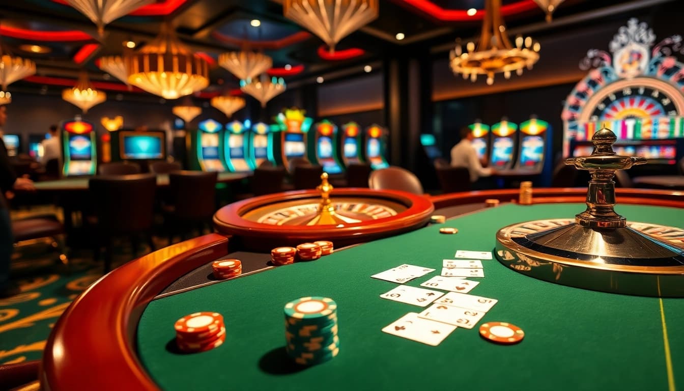 Découvrez l'excitation du casino en ligne fiable avec des tables de poker vibrantes et des machines à sous élégantes.