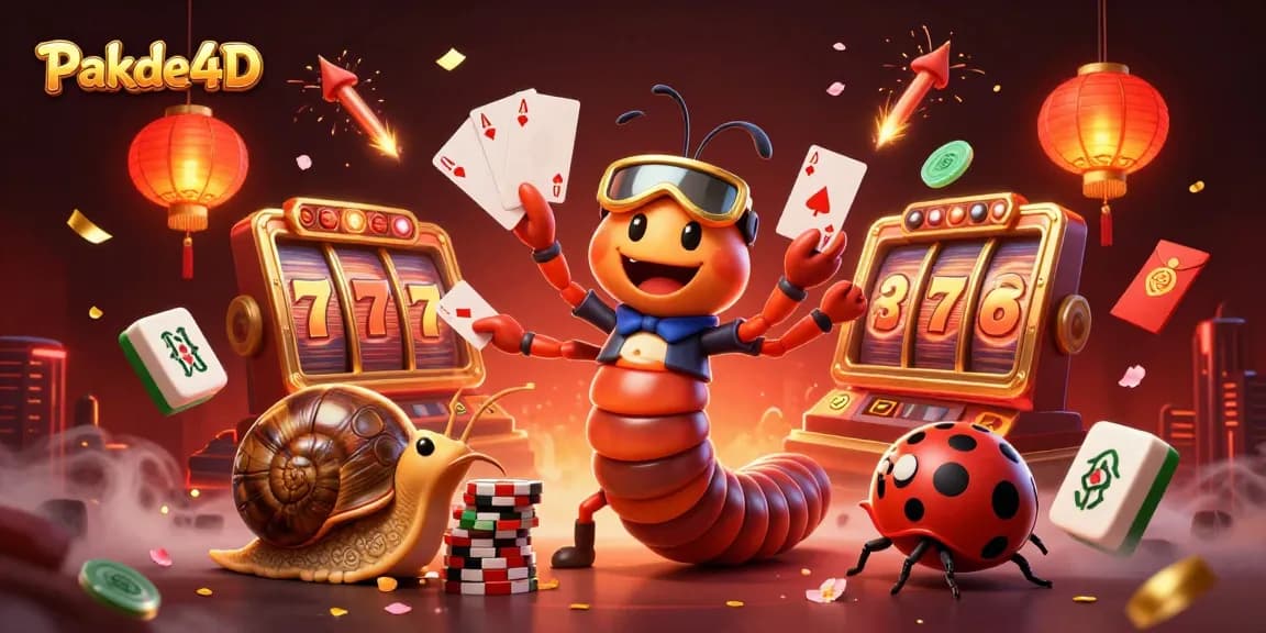 Experience exciting wins with Pakde4D in this vibrant casino scene full of slot machines and thrills.