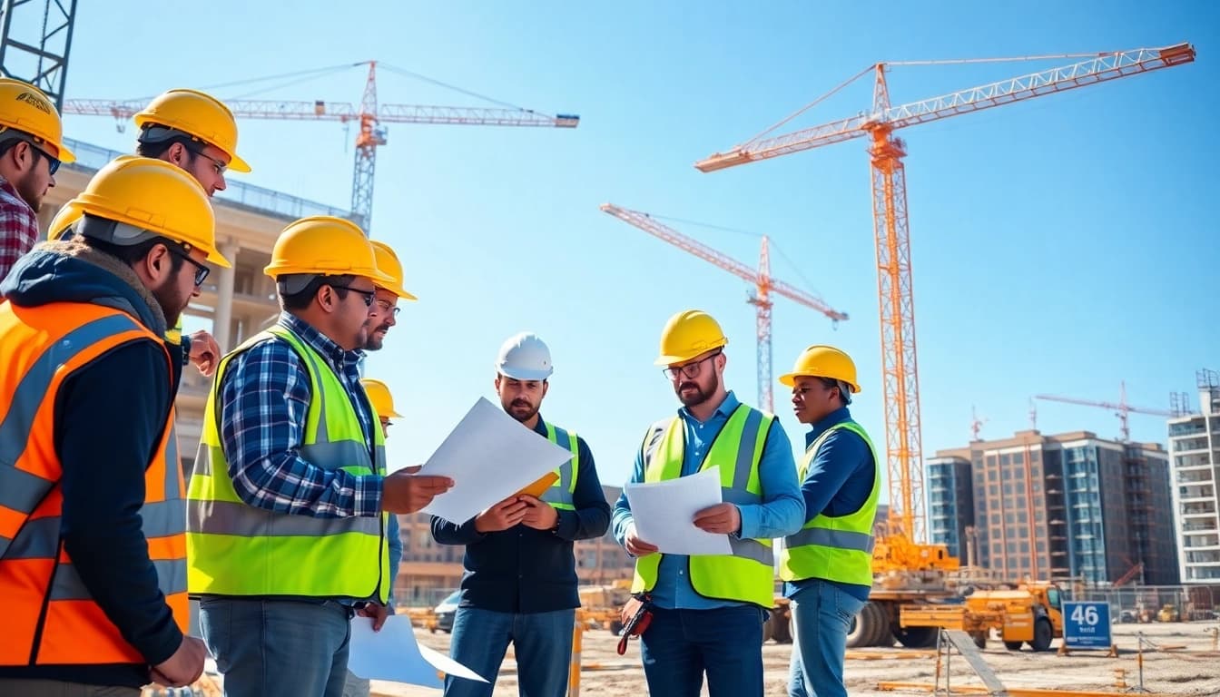 Carolina construction news featuring a professional construction team working on a large project in North Carolina.