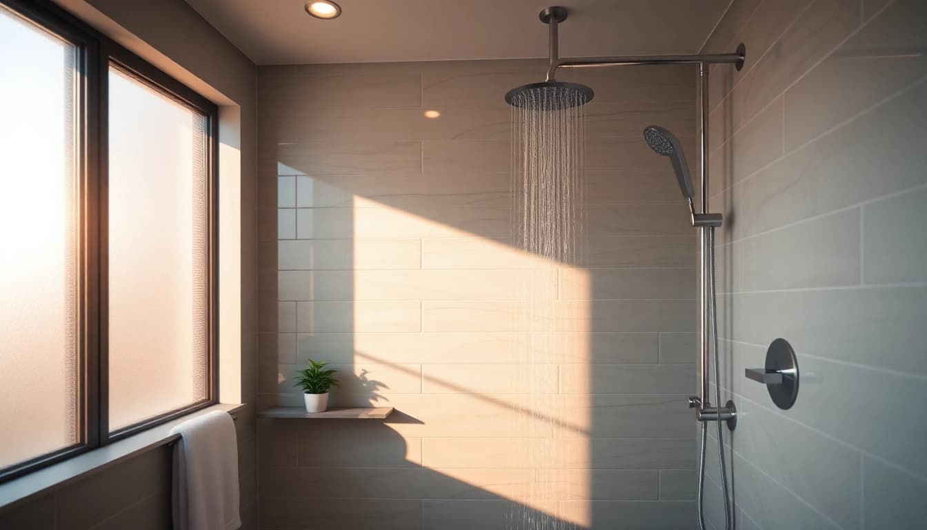 Experience the beauty of elegant showers Australia in a modern luxurious bathroom setting.