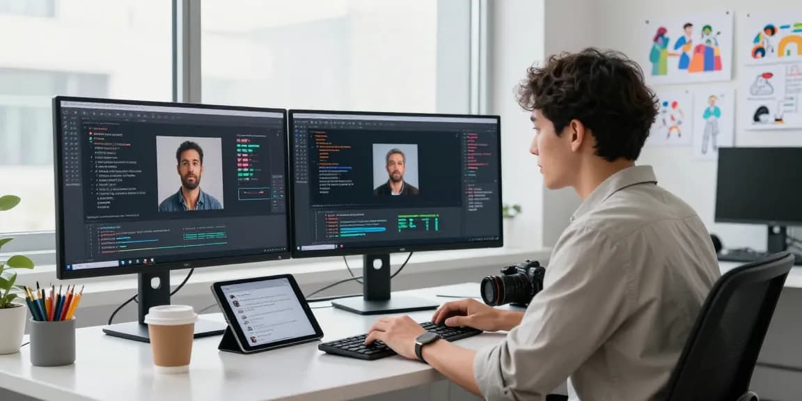 Generate detailed AI prompts from images using the image to prompt tool in a bright, innovative workspace.