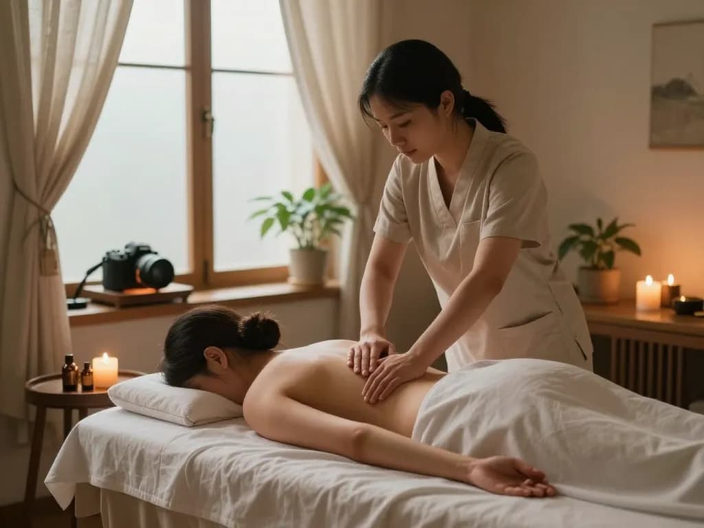 Relaxing Swedish massage session at a wellness spa showcasing 관악스웨디시 techniques and serene atmosphere.