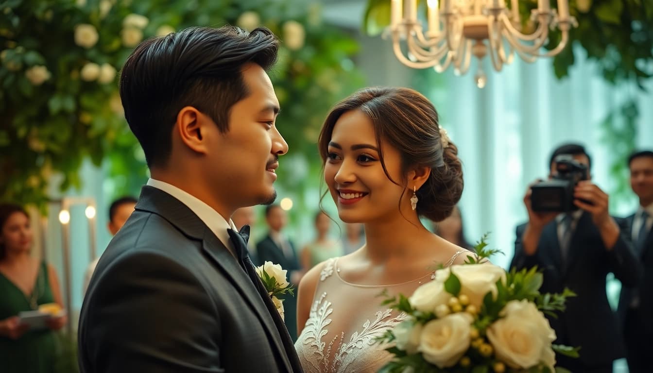 Capture of a toronto videography moment depicting a wedding scene with an emotional couple.