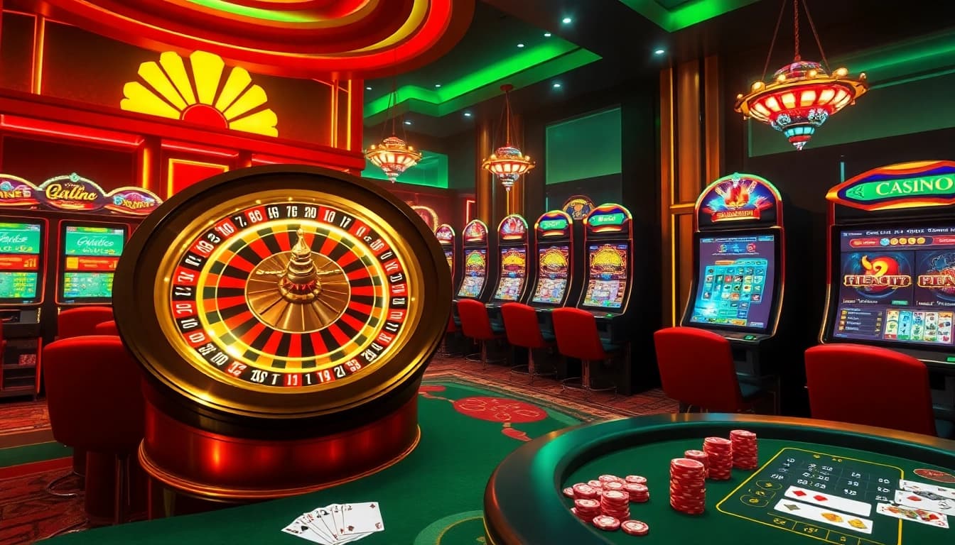 Vivez l'excitation des paris dans un casino en ligne fiable avec des jeux dynamiques et des tables de poker élégantes.