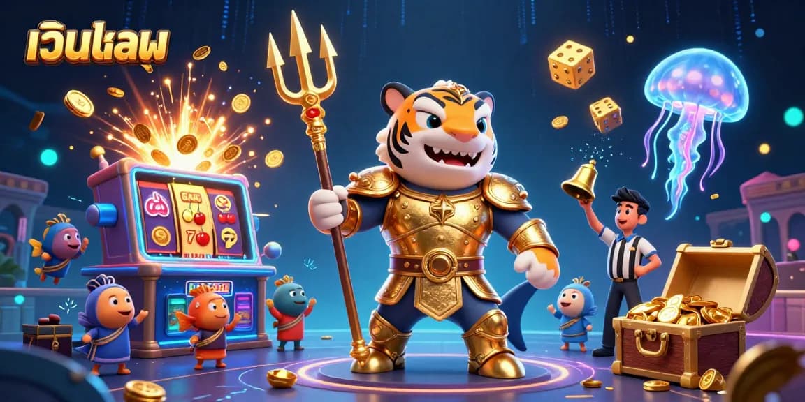Engage with เว็บบอล sporting excitement in an ultra-detailed, dynamic casino-themed underwater illustration.
