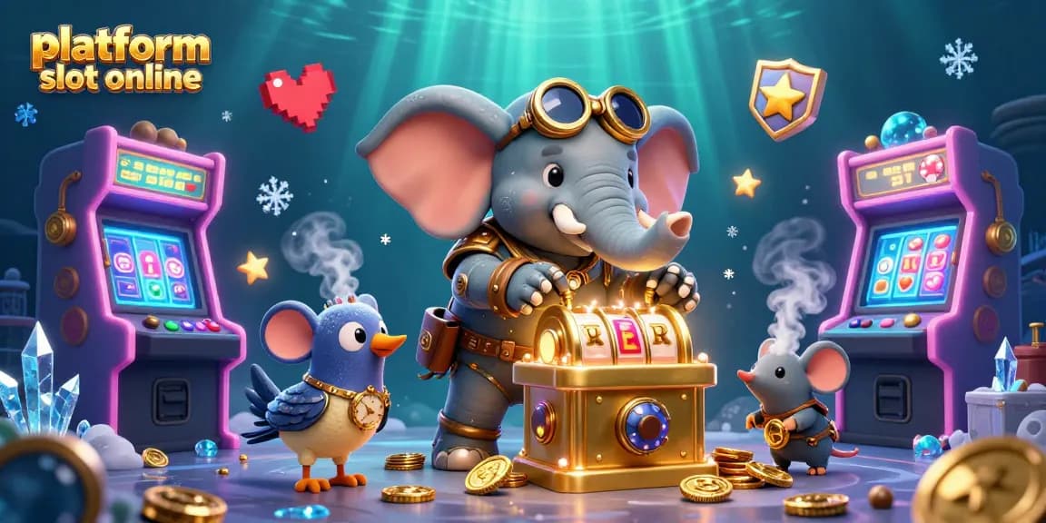 Experience the thrill of winning with vibrant slot machines at a platform slot online surrounded by colorful gaming elements.