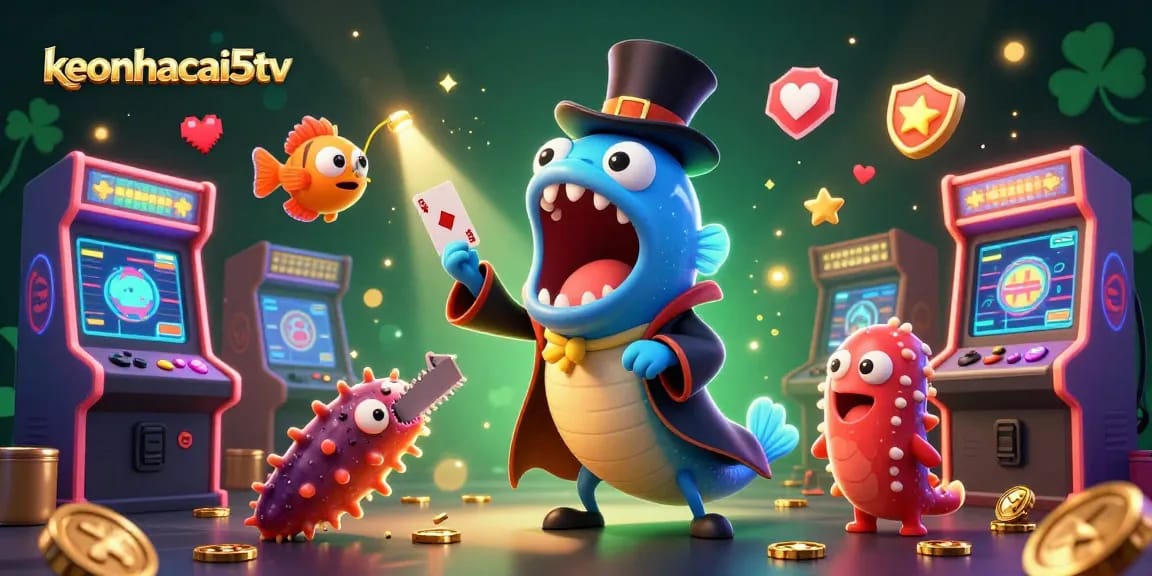 Experience the magic of keonhacai5tv with a deep-sea gambling adventure featuring enchanting characters and dynamic casino elements.