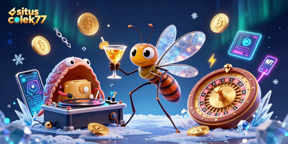 Engage in thrilling gameplay at situs colek77 with a dynamic casino setting and vibrant characters.