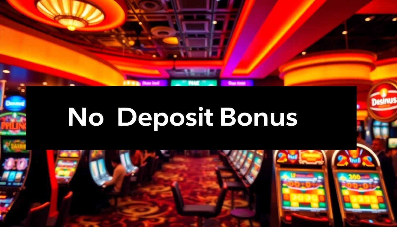 Erleben Sie den casino bonus ohne einzahlung neu in einem lebhaften Casino mit modernem Interieur und Spielautomaten.