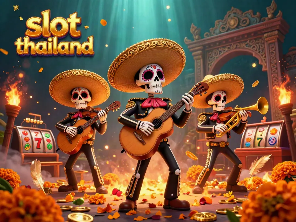 Engage with slot thailand and win big in this playful casino illustration with mariachi characters.