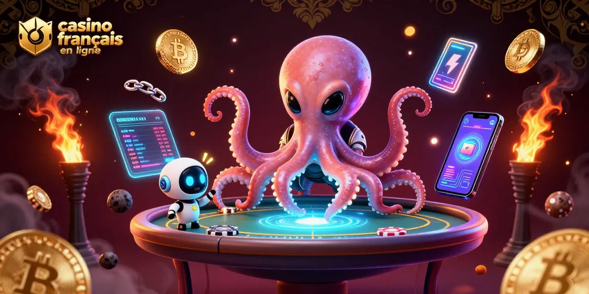 Jouez au casino francais en ligne avec cet alien au poker dans une galaxie vibrante.