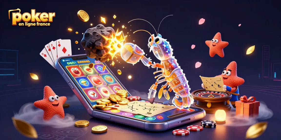 Jouez au poker en ligne en France avec des jetons, des cartes et des lots brillants