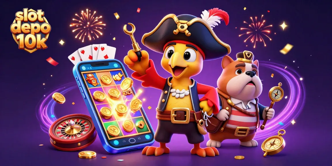 Experience thrilling excitement with slot depo 10k as a parrot captain guides vibrant gaming action.