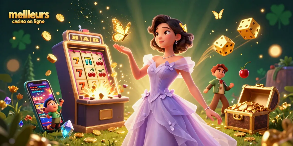 Découvrez l'excitation des meilleurs casino en ligne avec des éléments 3D vibrants mettant en avant des jeux et des jackpots palpitants.