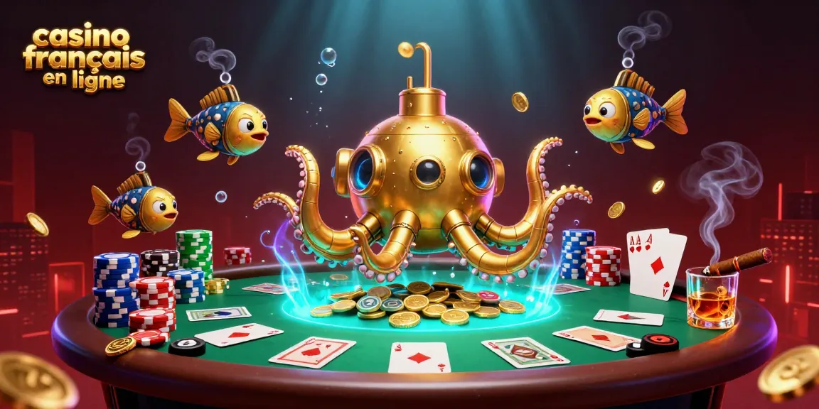 Gagnez avec le casino français en ligne en jouant à une illustration dynamique de jeux de poker.
