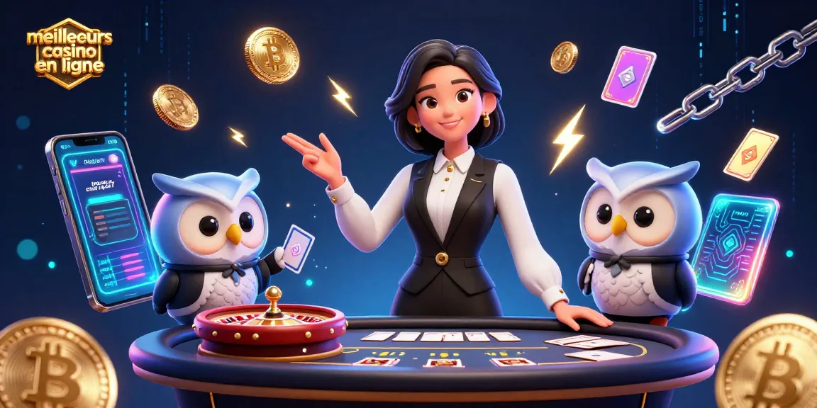 Explorez les meilleurs casino en ligne avec des croupiers dynamiques de baccarat et de roulette, entourés d'éléments crypto.