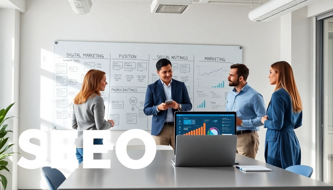 Dynamic team planning strategies at SEO Agency Clearwater's bright office space.