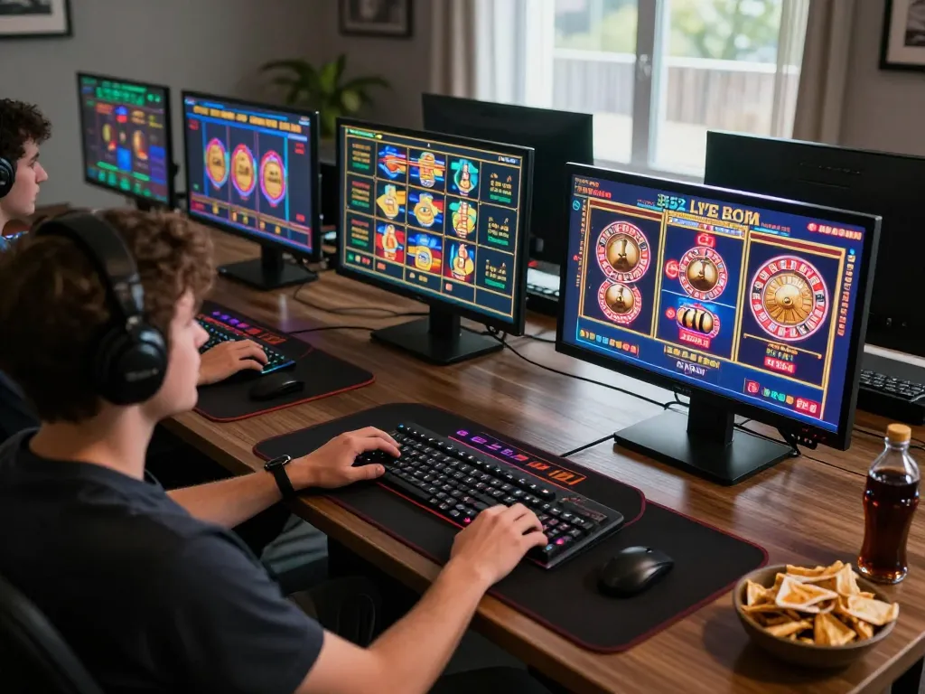Experience thrill with B52 casino games at home, showcasing vibrant online gameplay and strategic decisions