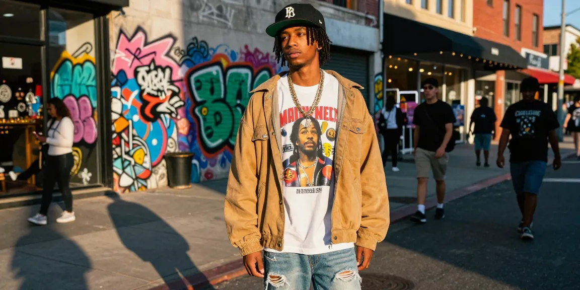 A bold fashion scene featuring urban streetwear inspired by kw rokok88, showcasing unique style and accessories in a vibrant city backdrop.