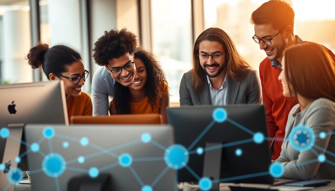 Enhance your business operations with small business IT services illustrated in a collaborative office setting.