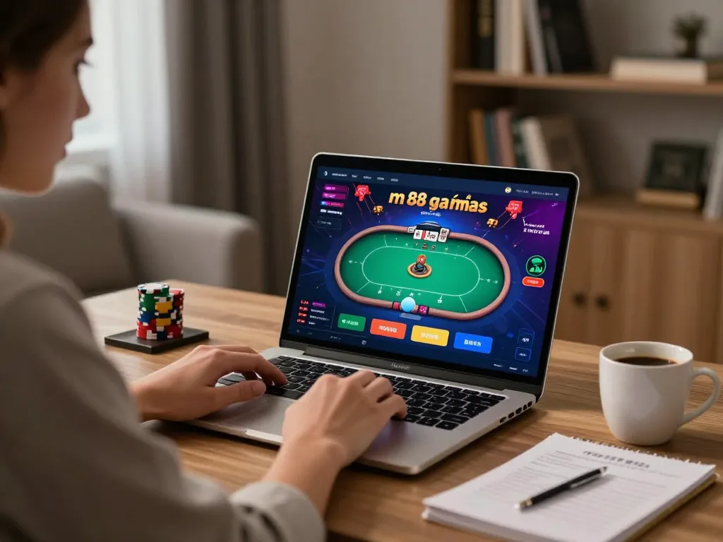 Một khoảnh khắc chơi game hấp dẫn với người chơi truy cập m88 link mới nhất để tìm hiểu chiến lược poker trực tuyến.