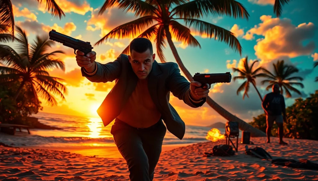 Experience Aloha and Bullets as Leroy Silver battles in a tropical paradise.