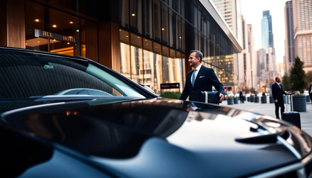 Experience premium Chauffeur Hire Nottingham with elegant service and a luxury vehicle in an urban setting.