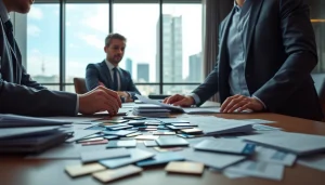 카드깡에 대한 조언을 받는 고객과 재정 상담사의 전문가적인 장면