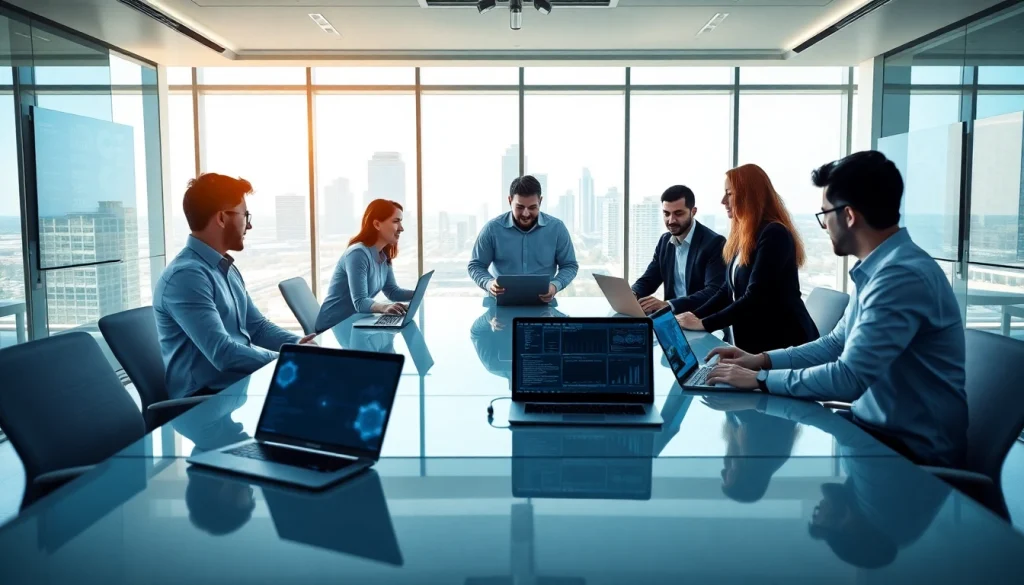 Tampa Bay Managed IT Services team collaborating in a modern office.