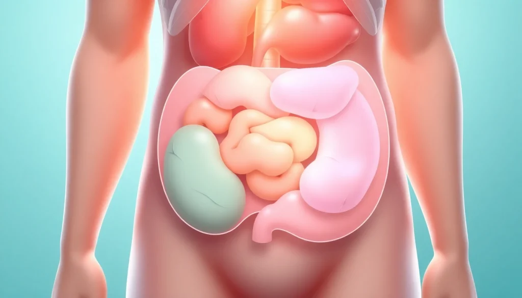 Illustration showing visceral fat around internal organs, highlighting its health risks.