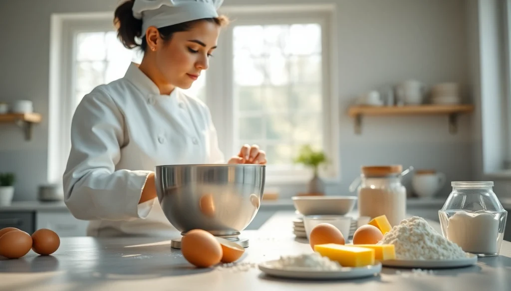 Maak mousseline in een luchtige keuken met ingrediënten en een mooie presentatie.