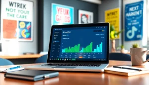 Visual representation of a facebook smm panel analytics in a professional workspace.