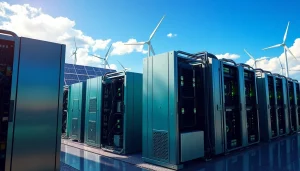 Innovative dogecoin cloud mining facility powered by renewable energy resources.