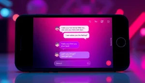 Engaging NSFW AI chatbot interface with vibrant colors and interactive character avatars.