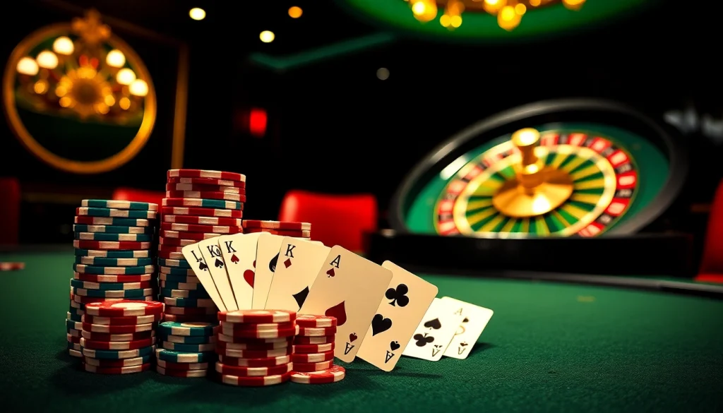 Join the excitement of gambling with link alternatif sbobet amidst a vibrant poker scene at a luxurious casino.