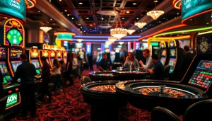 Vibrant casino gaming scene highlighting cs2 gambling sites reddit with energetic players.