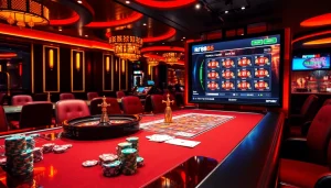 Experience the thrilling excitement of rr 88 with vibrant casino tables and games.