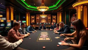 Experience the excitement of RIKVIP at an elegant casino poker table.