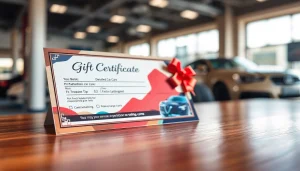 Presenting a car detailing gift certificate as a perfect gift for car enthusiasts.