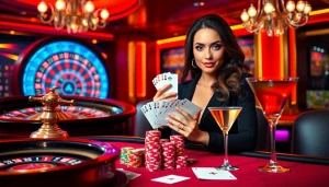 Players Win Big at xin88 Casino with Poker Chips and Roulette Wheel