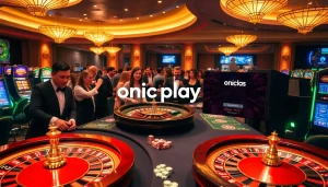 Experience the excitement of onicplay login at a luxurious casino table with engaging games.