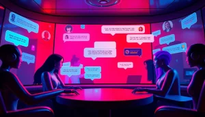 Explore engaging interactions with the best nsfw ai chatbots, showcasing vibrant avatars and playful conversations.