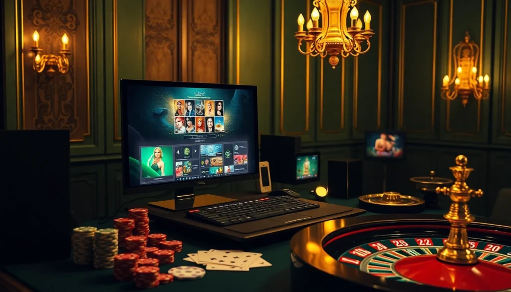 Vivez l'excitation d'un casino en ligne fiable avec des éléments de jeu luxueux et des visuels vibrants.
