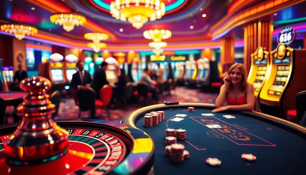 Vivez l'excitation d'un 'casino en ligne fiable' avec des tables de poker vibrantes et des roues de roulette brillant de luxe.