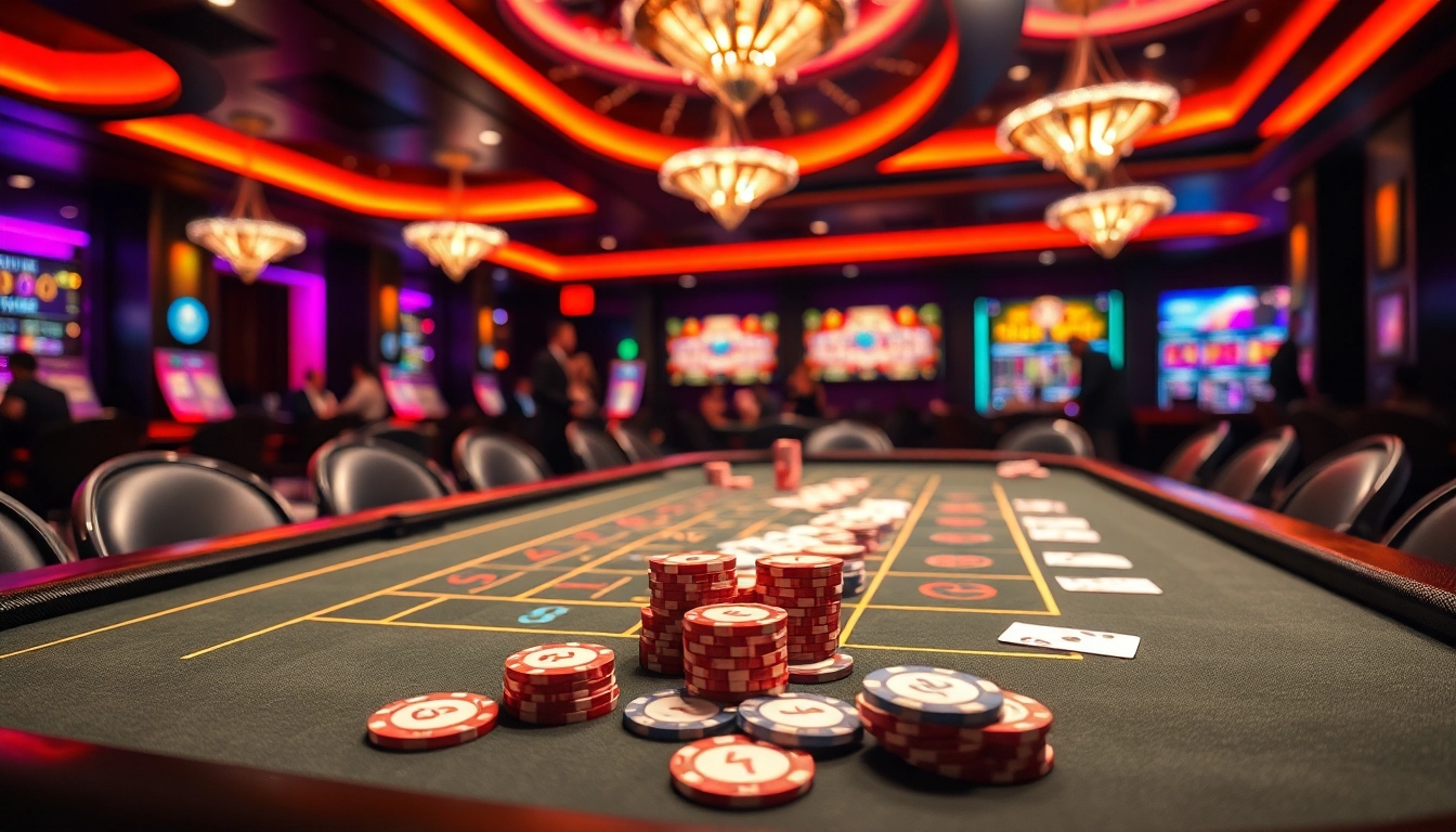 Experience the thrill of as38 deposit murah at a lively casino gaming table with colorful chips.