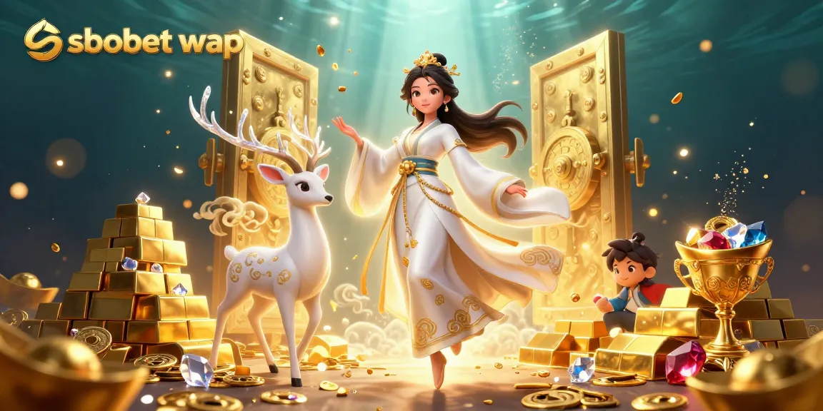 Experience sbobet wap with thrilling mobile betting action featuring elegant characters and treasure elements.