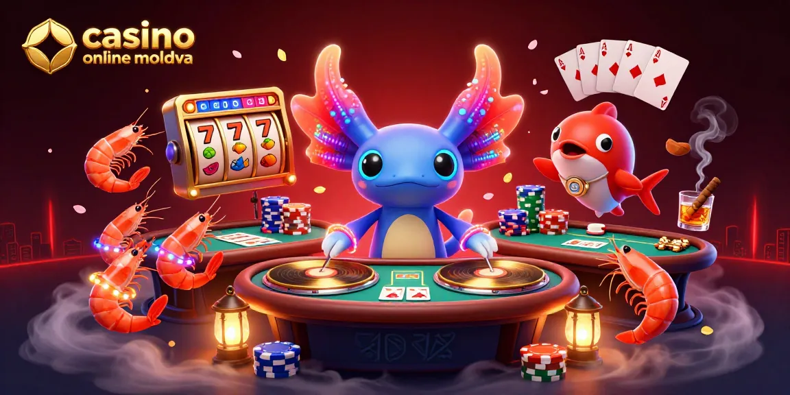 Sloturi atrăgătoare și câștiguri mari la casino online moldova, cu un DJ axolotl și personaje distractive.
