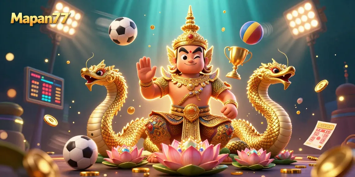 Join Mapan777's thrilling quest for fortune with vibrant casino characters and dynamic sports action!