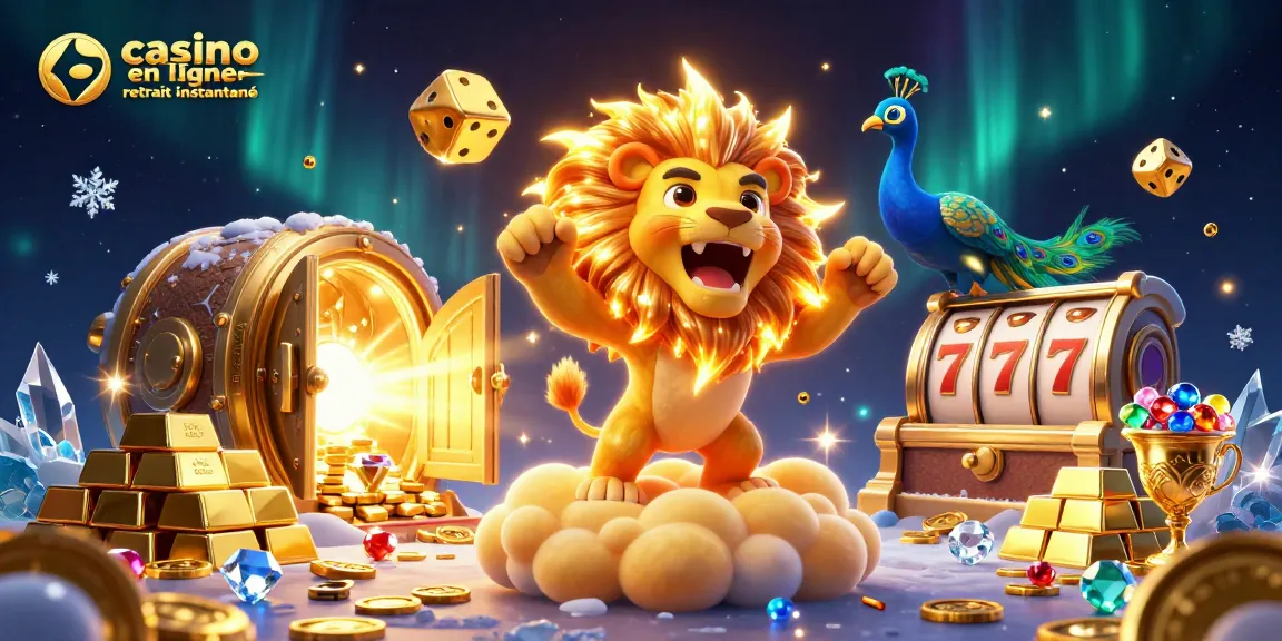Découvrez le plaisir du jeu avec un casino en ligne retrait instantané dans une scène captivante de richesses et de gains.
